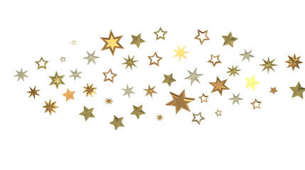 Starry Christmas Cascade: Radiant 3D Illustration Showcasing Falling Holiday Starlight Streams