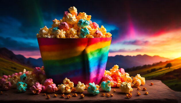 Savor the Rainbow: National Popcorn Day's Multicolored Popcorn Delight