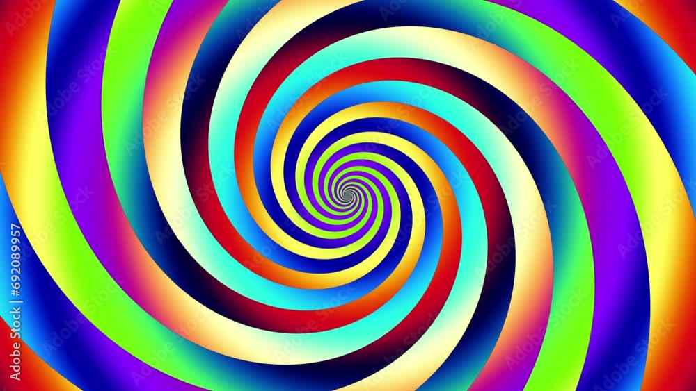 Poster Endless abstract spiral. Seamless looping footage 4k. Abstract loop background