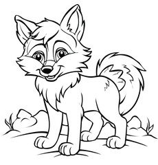 Cute animals coloring pages for kids fox coloring pages for kids