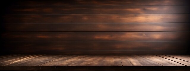 A wooden table with a dark background template mock up. Wood close up background.
