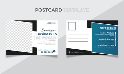 Corporate business postcard.amazing and modern postcard design.amazing and modern postcard design
