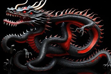 Fototapeta premium chinese dragon statue