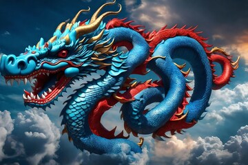 Obraz premium chinese dragon statue