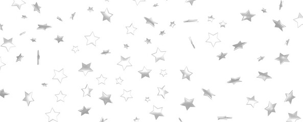 sparkling Christmas confetti falling isolated on white. magic shining flying stars glitter backdrop, sparkle border