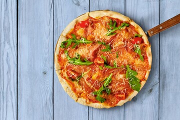 Tasty fresh hot pizza dish