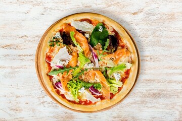 Tasty fresh hot pizza dish