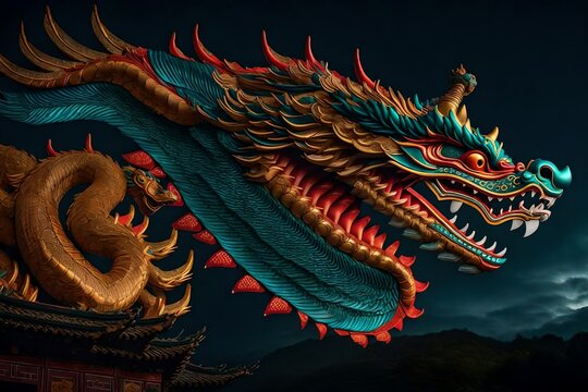 chinese dragon statue