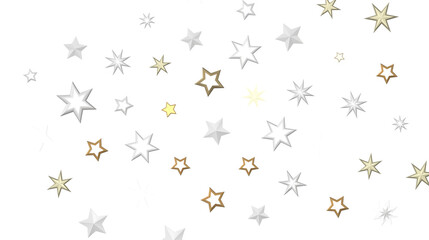 Stars - Festive christmas card. Isolated illustration white background. -