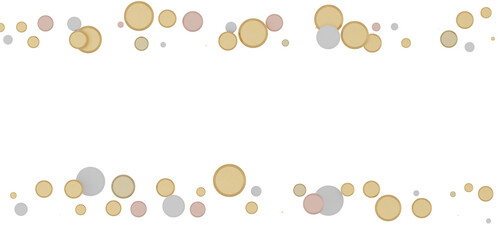 Enchanting Delight: Spectacular 3D Illustration Showcasing Enchanting gold Confetti