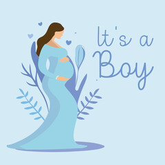 illustration of a woman boy pregnant 