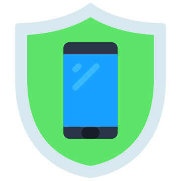 Mobile Phone With Shield Icon