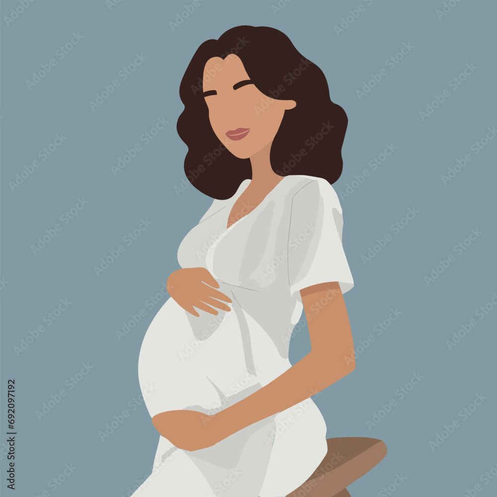 Poster beautiful pregnant woman