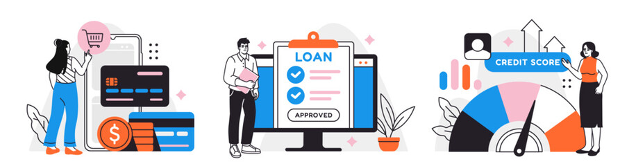 Credit score vector set