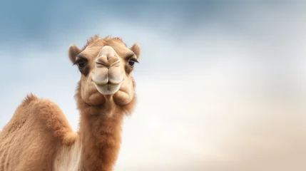 Deurstickers camel in the desert © PhotoFlex