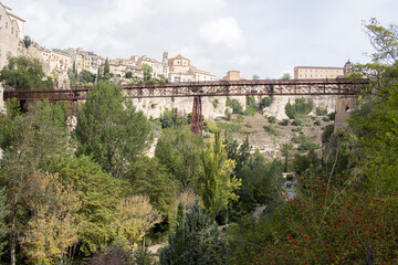 Cuenca, ravine where you can see the hanging houses and the San Pablo bridge