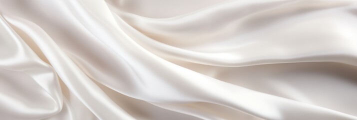 Close up of elegant white silk fabric cloth background and texture   luxury background design