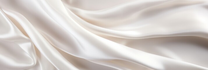 Obraz premium Close up of elegant white silk fabric cloth background and texture luxury background design