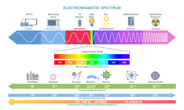 Electromagnetic Spectrum infographic vector concept