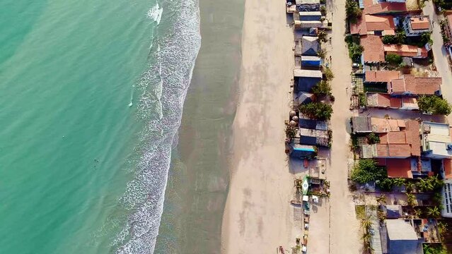Aerial view of Preá beach, close to Jericoacoara, Ceará - Brazil.