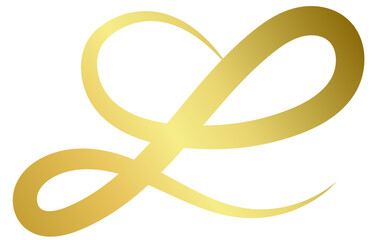 Golden luxury ampersand sign Ampersand border for printing invitations wedding card