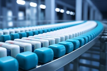 Conveyor Belt Transporting Medicine to Pharmaceutical Factories