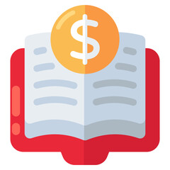 Unique design icon of financial book
