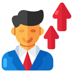 Modern design icon of businessman