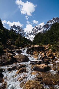 Mountain Stream in Ordesa National Park, Pyrenees