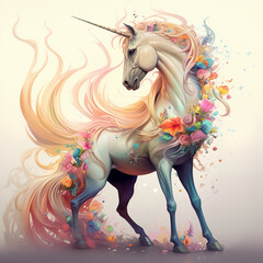 unicorn, horse, animal, white, vector, illustration, stallion, farm, black, mane, isolated, pony, mammal, unicorn, cartoon, mare, gallop, beautiful, wild, arabian, race, running, equine, equestrian