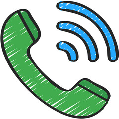 Phone Call Lines Icon