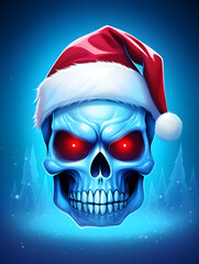 Abstract background with christmas skeleton