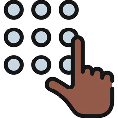 Hand Pressing Dial Buttons Icon