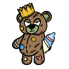 svg color nanny bear pcsk studio stock element