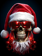 Abstract background with christmas skeleton