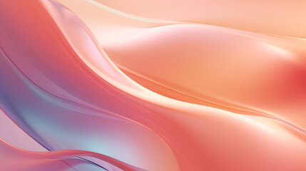 fuzz peach abstract wavy background 3D render - obrazy, fototapety, plakaty