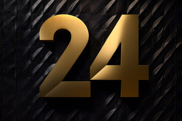 Elegant 2024 numbers sign, celebrating of New year poster