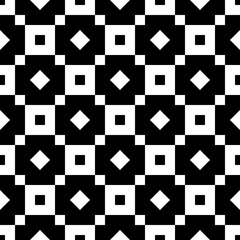 Squares, rhombuses seamless pattern. Folk wallpaper. Geometric background. Checks, diamonds ornate. Tribal motif. Ethnic ornament. Textile print, web design, geometry abstract. Geometrical image.