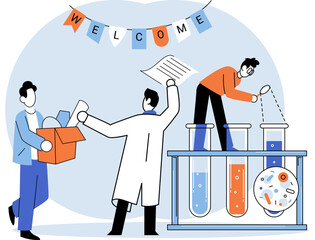 New employee. Vector illustration. The arrival new employee signifies growth and progress within organization The new employee metaphor highlights employment process, including recruitment