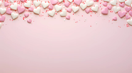 Fototapeta na wymiar pink cute hearts background 