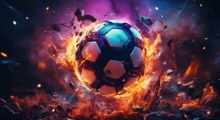 Fototapeta premium best fire and flames soccer