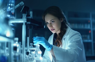 female chemistry scientist working in the laboratory