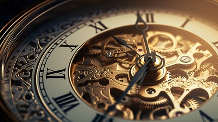 Fototapeta na wymiar Close up of old clock 