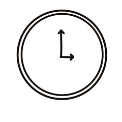 clock icon on metal button