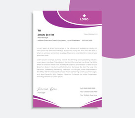 Simple company Latter head Design Template 