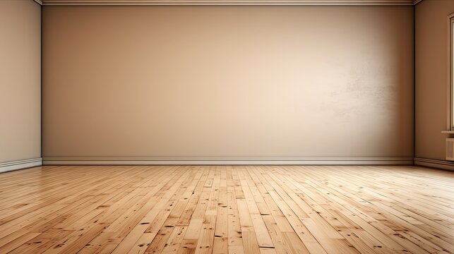 Empty room interior with palm leaves UHD wallpaper