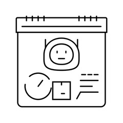 delivery scheduler autonomous line icon vector. delivery scheduler autonomous sign. isolated contour symbol black illustration