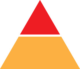 ピラミッド　ヒエラルキー　アイコン 2段	