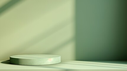 Minimalistic abstract simple light blue background for product presentation with sunny light and intricate shadow on wall.illustration