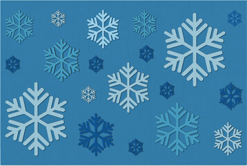 Cool background with snowflakes, blue background